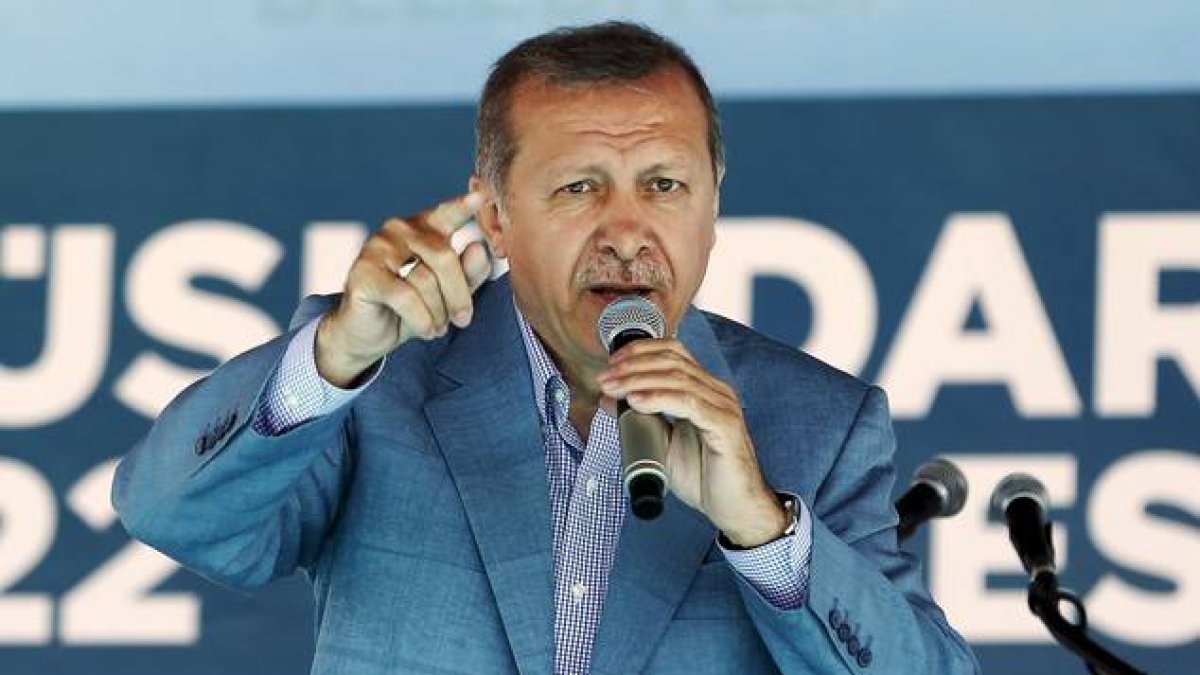 El presidente de Turquía Recep Tayyip Erdogan habla en un mitin en Estambul.-Foto:   REUTERS / MURAD SEZER