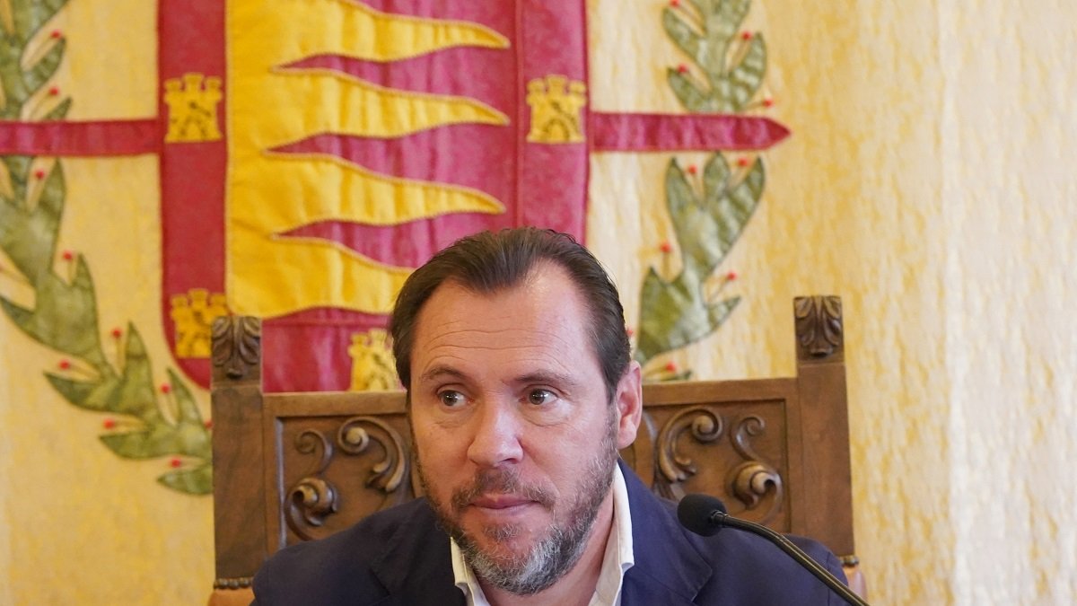 Óscar Puente durante su comparecencia en el Ayuntamiento.-E. M.