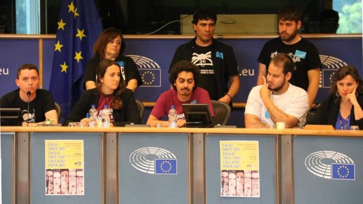 Miembros del grupo de apoyo a Valtònyc en el Parlamento Europeo-BLANCA BLAY