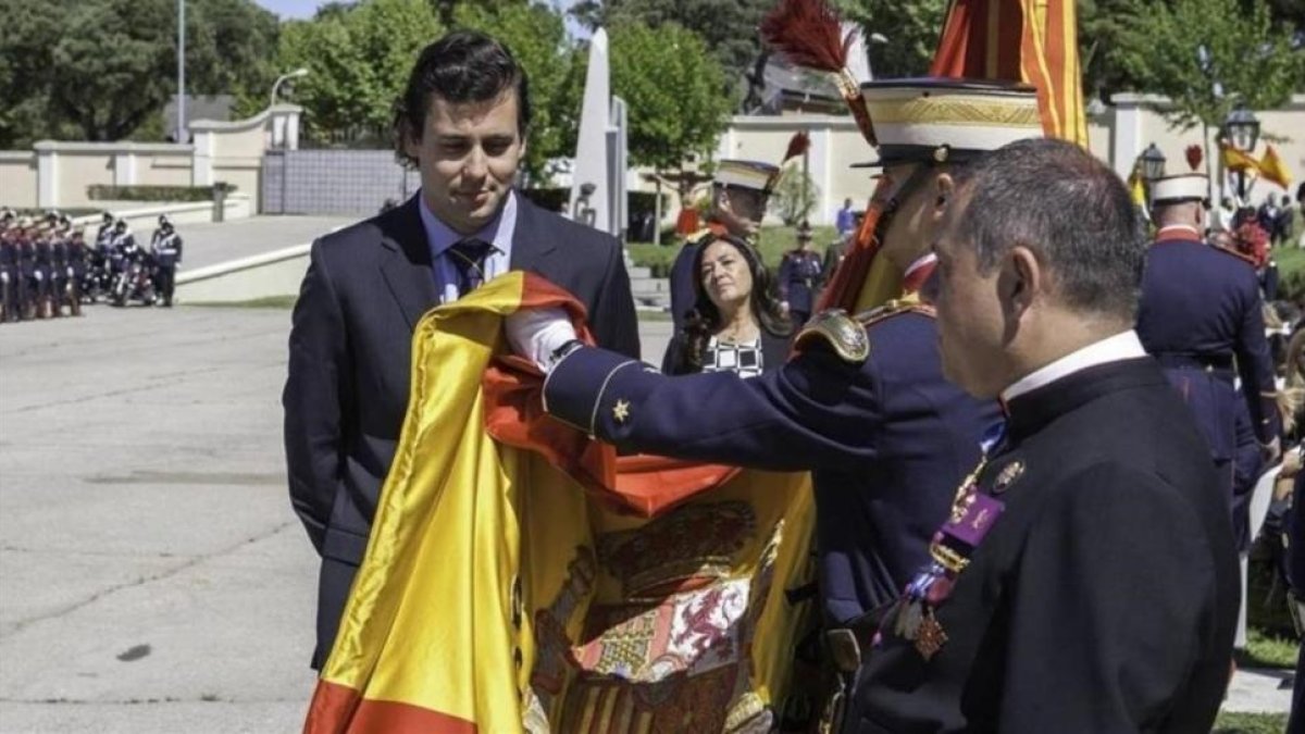 Juan Jose Franco Suelves  en una jura de bandera en 2015-/ PERIODICO