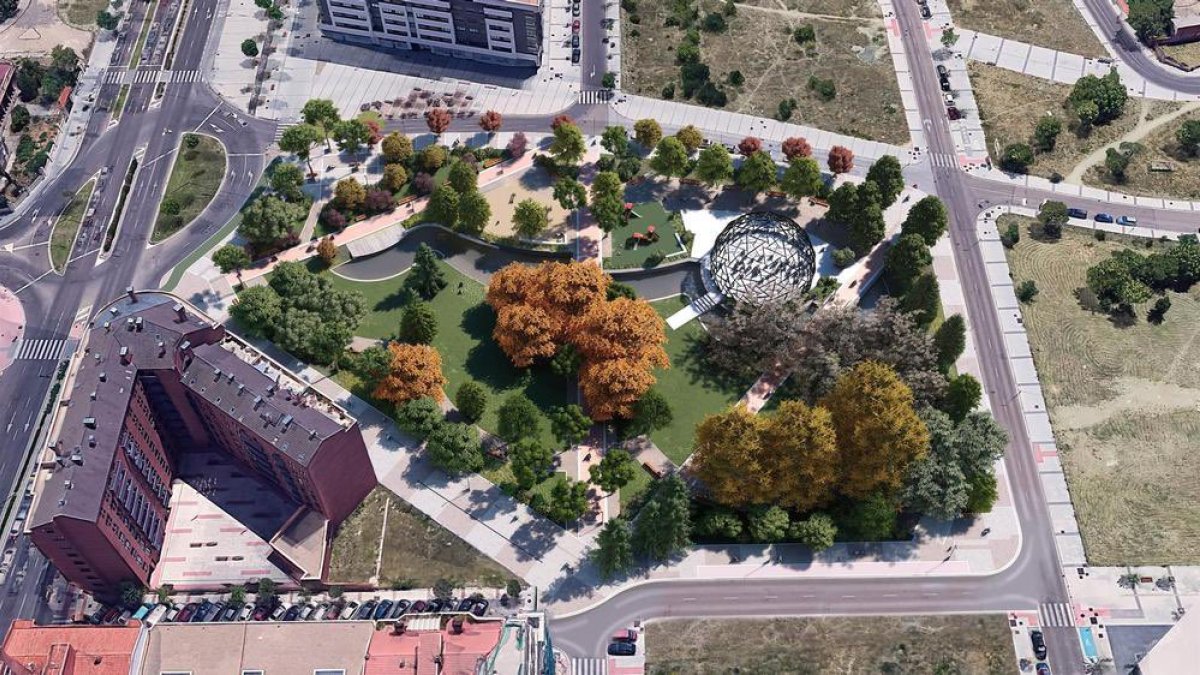 Proyección de la plaza de la Ciudad de la Comunicación cuando terminen todas las obras previstas.- E.M.