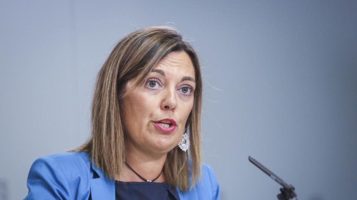 Milagros Marcos, en la rueda de prensa posterior al Consejo de Gobierno.-E.M.