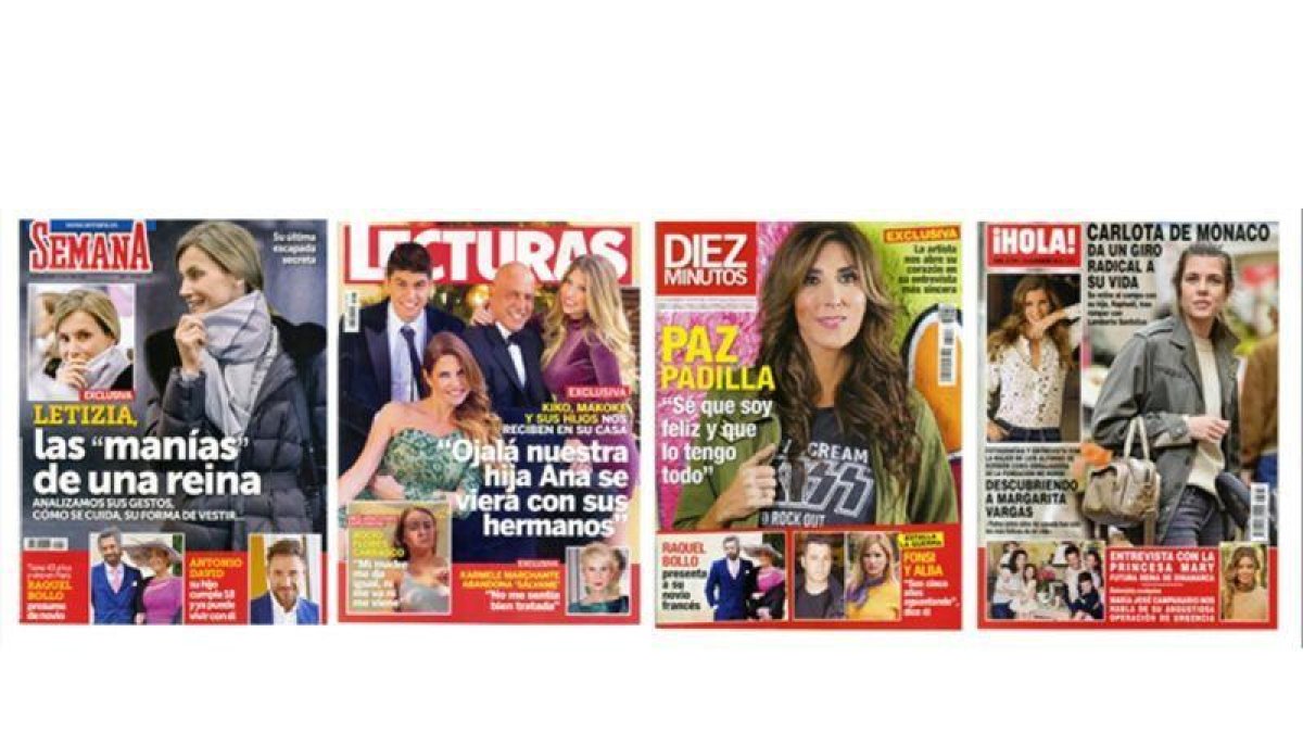 Las revistas del corazón de la semana de la Inmaculada Concepción y la Constitución.-