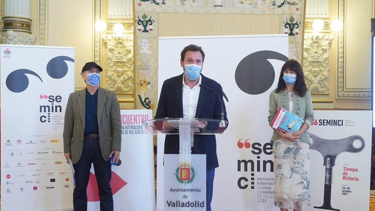 Angulo, Puente y Redondo en la presentación de la 66 Seminci