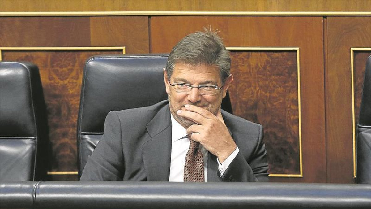 Rafael Catalá, durante un debate en el Congreso.-EL PERIÓDICO / ARCHIVO
