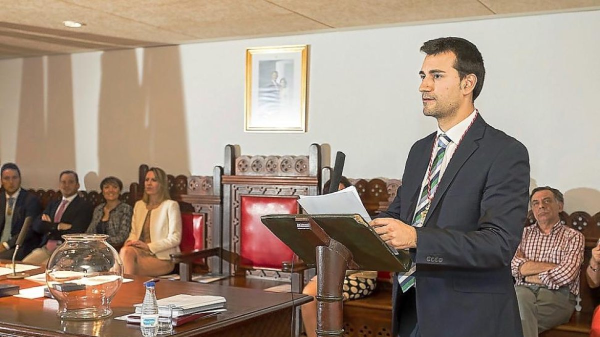 El alcalde de Medina de Rioseco, David Esteban.-PABLO REQUEJO