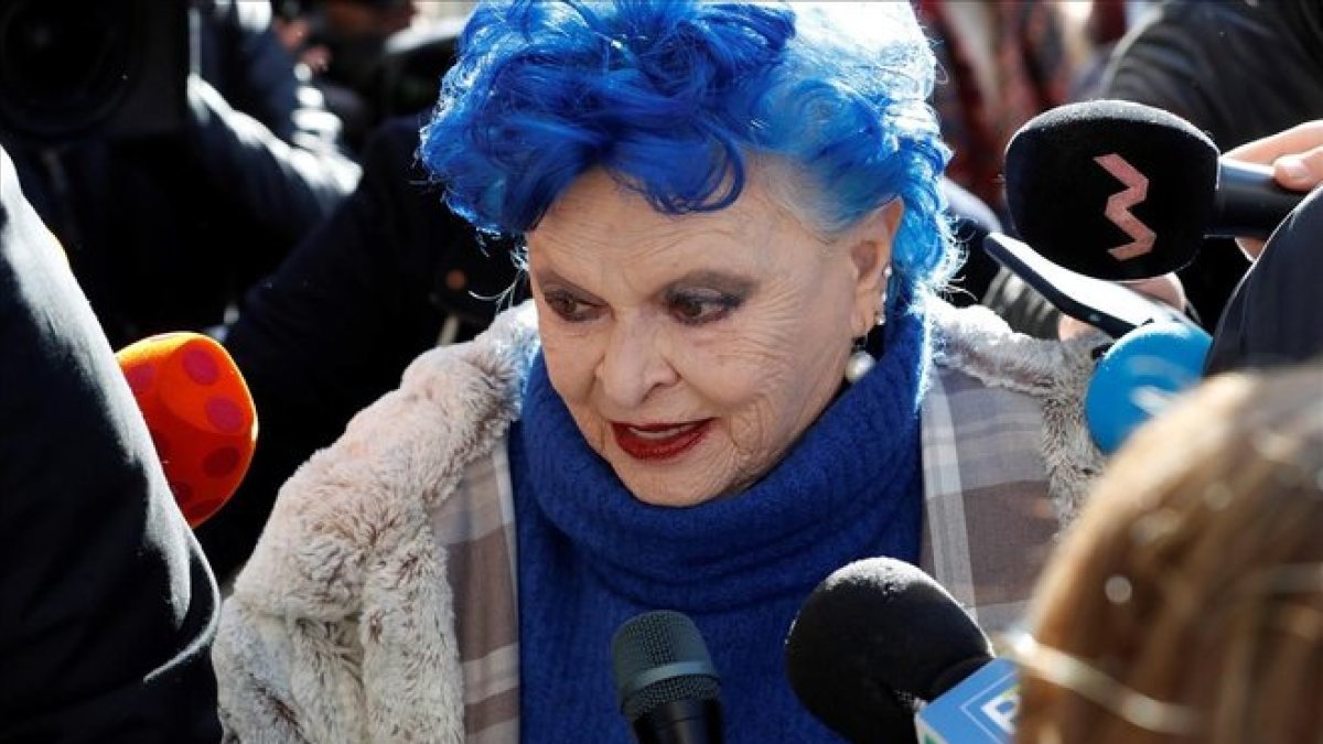 Lucía Bosé, a su salida de la Audiencia Provincial de Madrid.-EFE