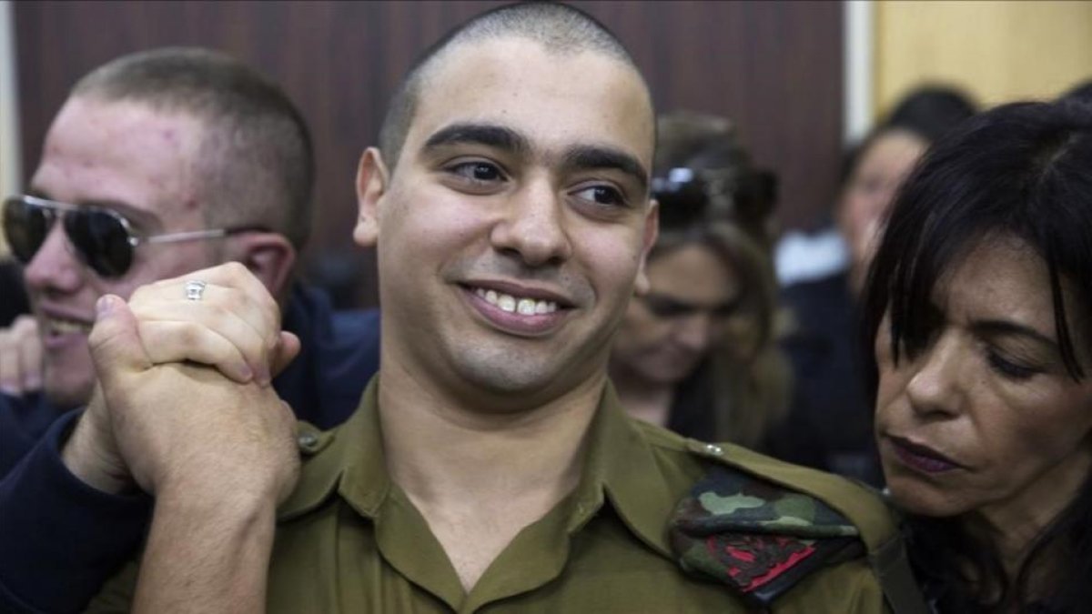 El sargento Elor Azaria en el tribunal antes de que se pronunciasen los jueces.-AP / HEIDI LEVINE