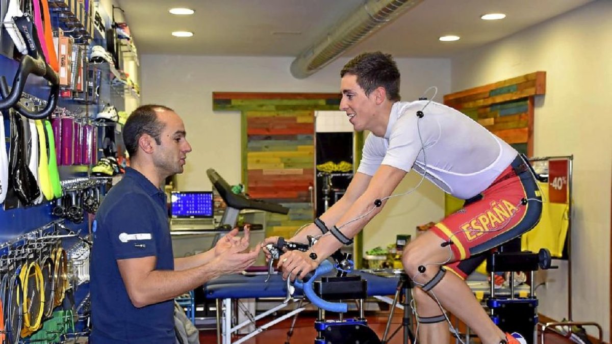 Fernando Grijalba, durante la preparación previa al Tour de San Luis.-El Mundo