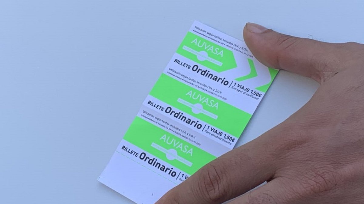 billete ordinario auvasa | Ayuntamiento