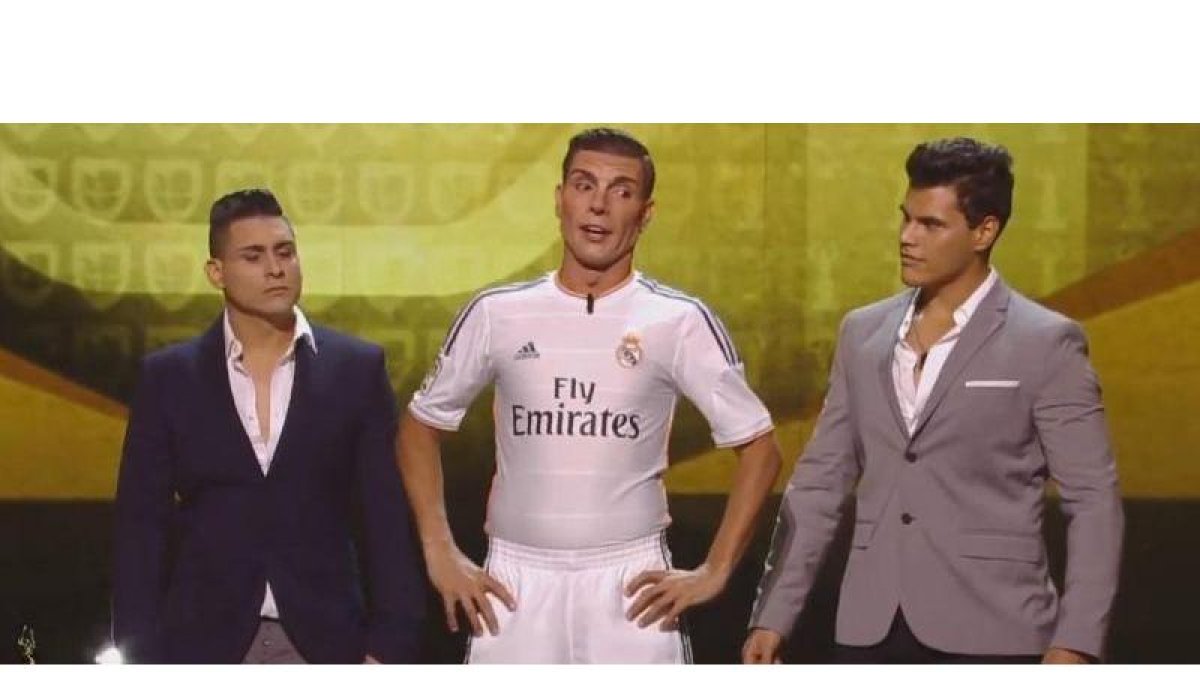 Martín Bossi no se cortó un pelo al imitar a un Ronaldo egoísta y egocéntrico.-UNIVISIÓN