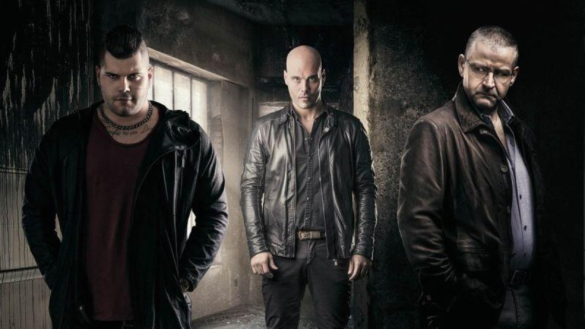 Los actores Salvatore Esposito, Marco D'Amore y Fortunato Cerlino, protagonistas principales de la serie italiana 'Gomorra'.-