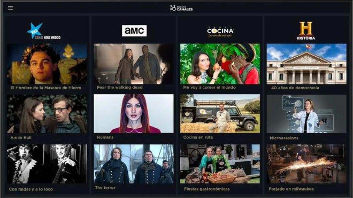 Imagen promocional de la oferta de Microcanales en internet.-AMC NETWORK