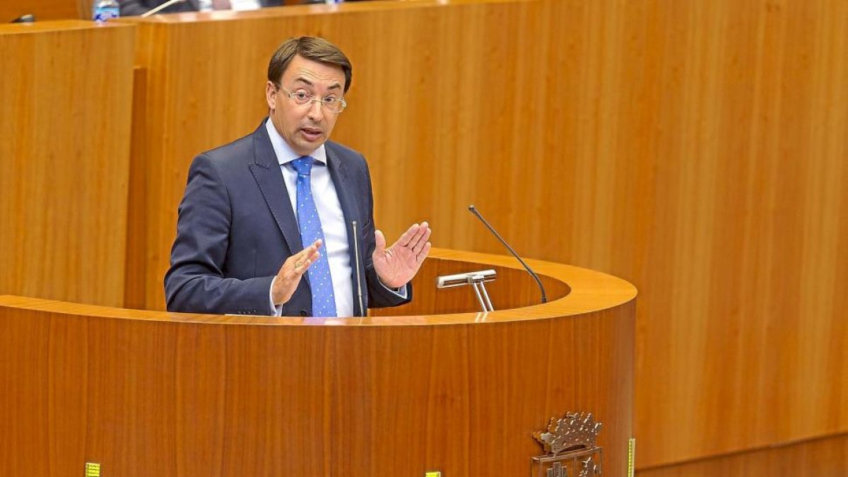 Fernando Pablos en su intervención en las Cortes de Castilla y León.-EL MUNDO