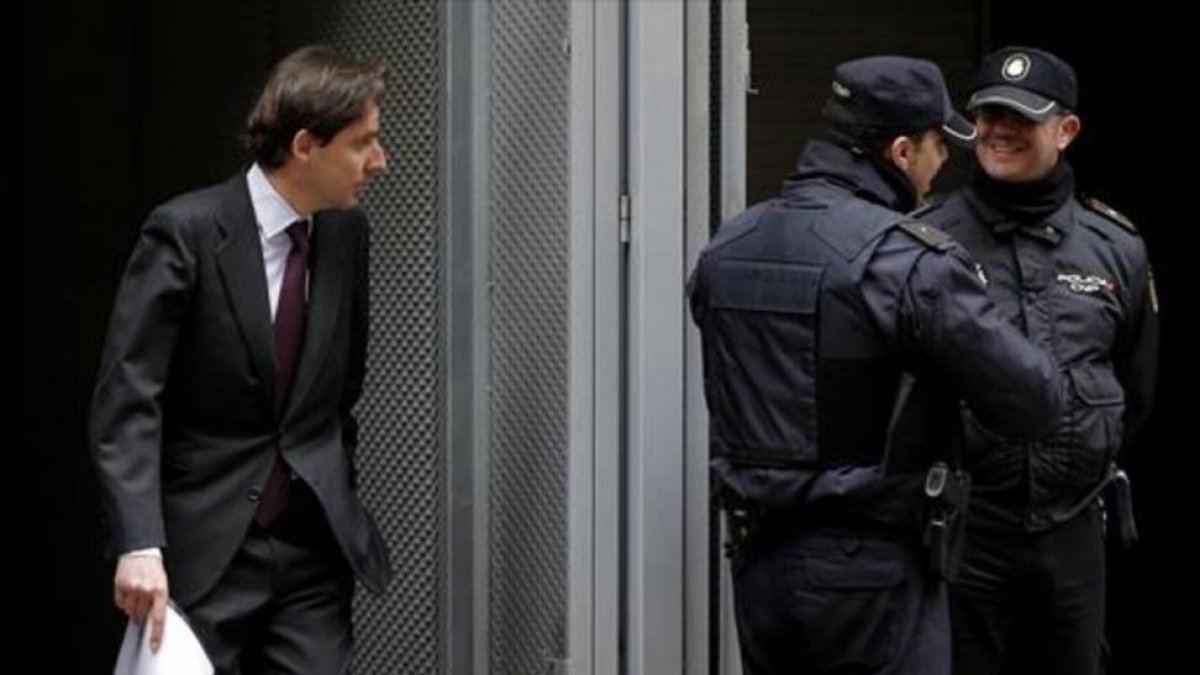 Javier López Madrid sale de la Audiencia Nacional, el 18 de febrero del 2015,-JOSE LUIS ROCA