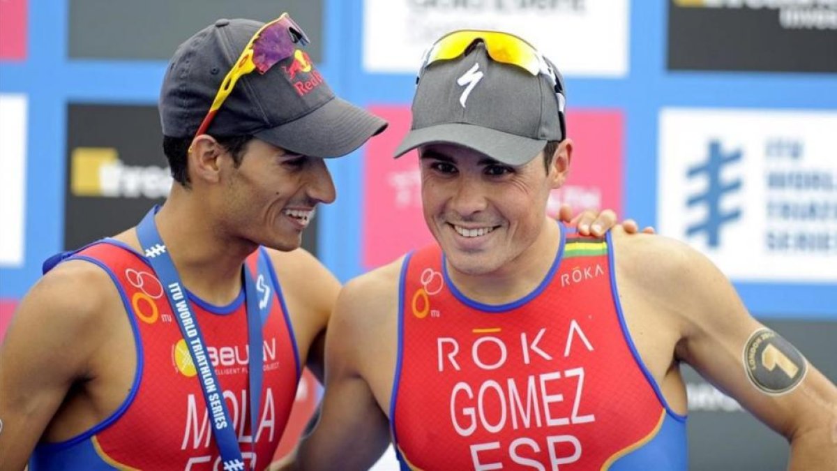 Mario Mola y Javier Gómez Noya, dos de los favoritos en triatlón.-EFE / GERRY PENNY
