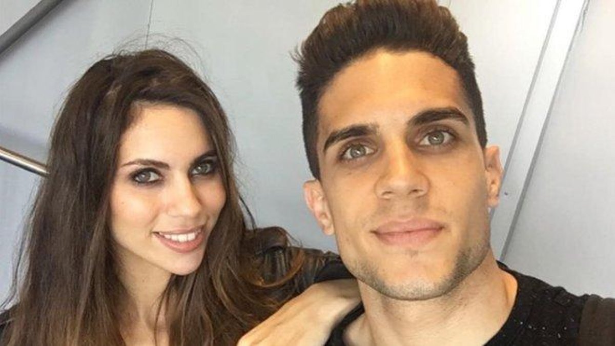 Marc Bartra y Melissa Jiménez.-INSTAGRAM
