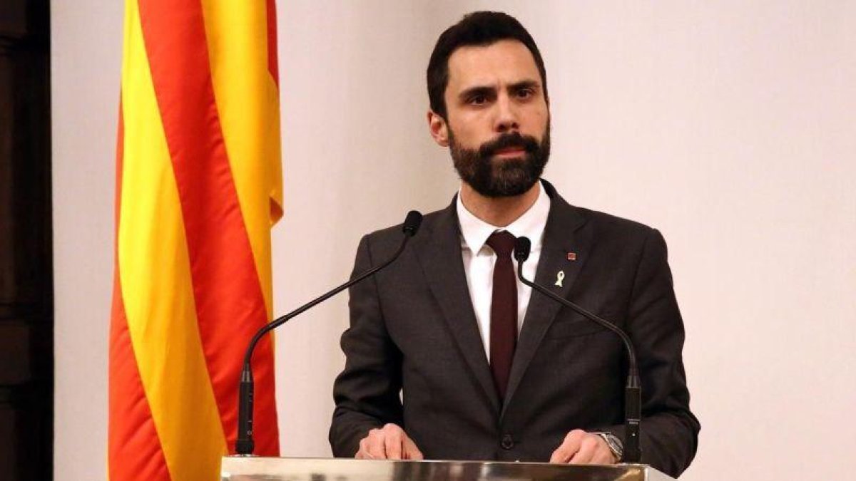 El presidente del Parlament, Roger Torrent.-ELISENDA PONS