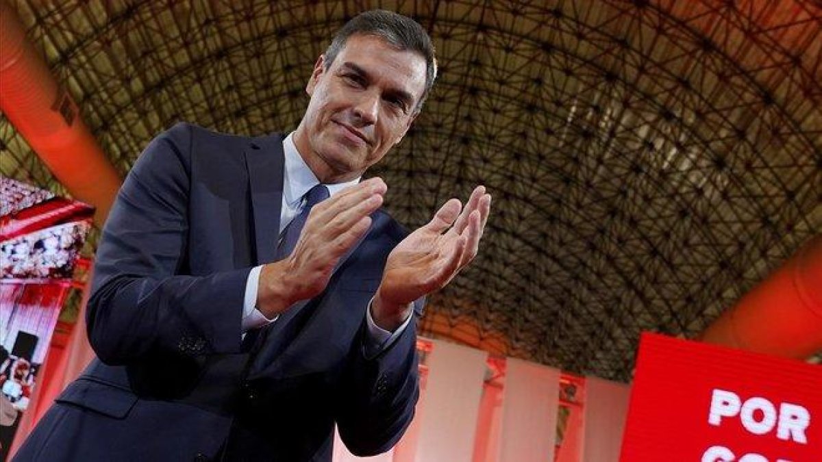 Pedro Sánchez, en la presentación del Programa Común Progresista.-JOSÉ LUIS ROCA
