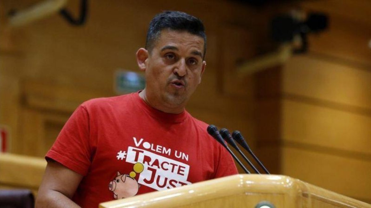 El senador de Compromís Carles Mulet, durante un pleno de la Cámara alta.-EL PERIODICO (EFE / KIKO HUESCA)
