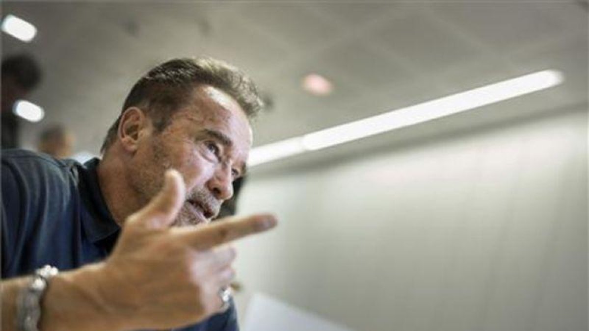Arnold Schwarzenegger, en un evento multideportivo el pasado septiembre en L'Hospitalet.-FERRAN NADEU