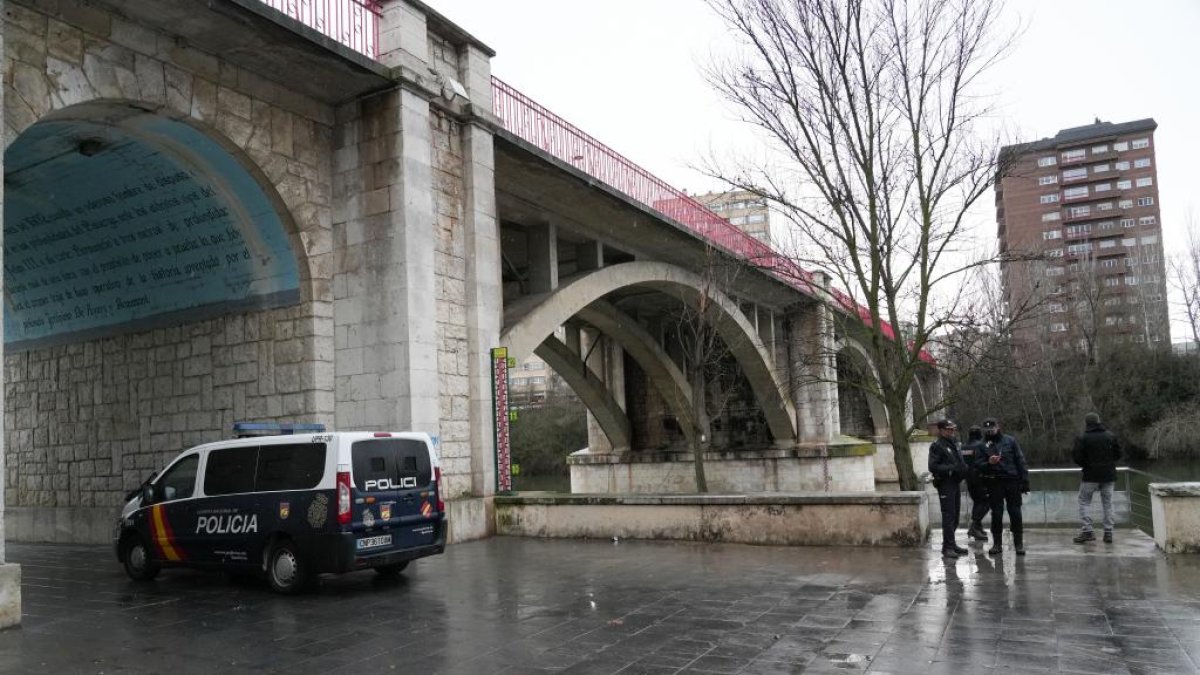 La Policía acude al lugar donde apareció el cadáver. J.M. LOSTAU