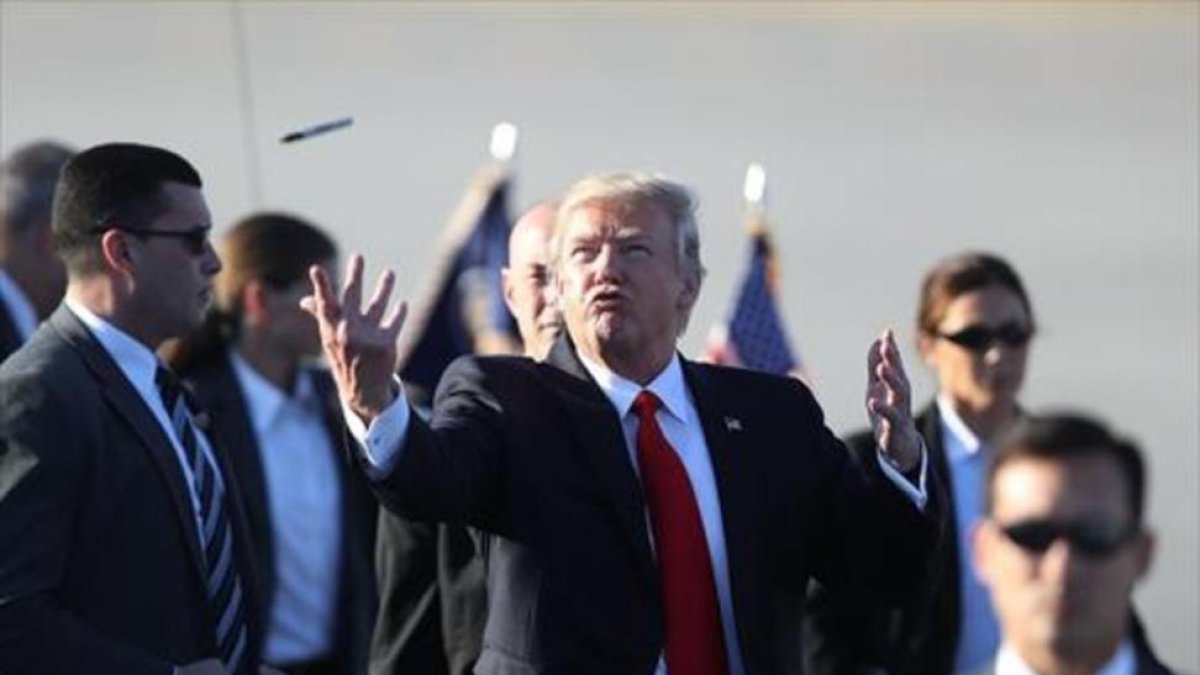 Donald Trump, en un acto en Palm Beach el pasado viernes.-AFP / JOE RAEDLE