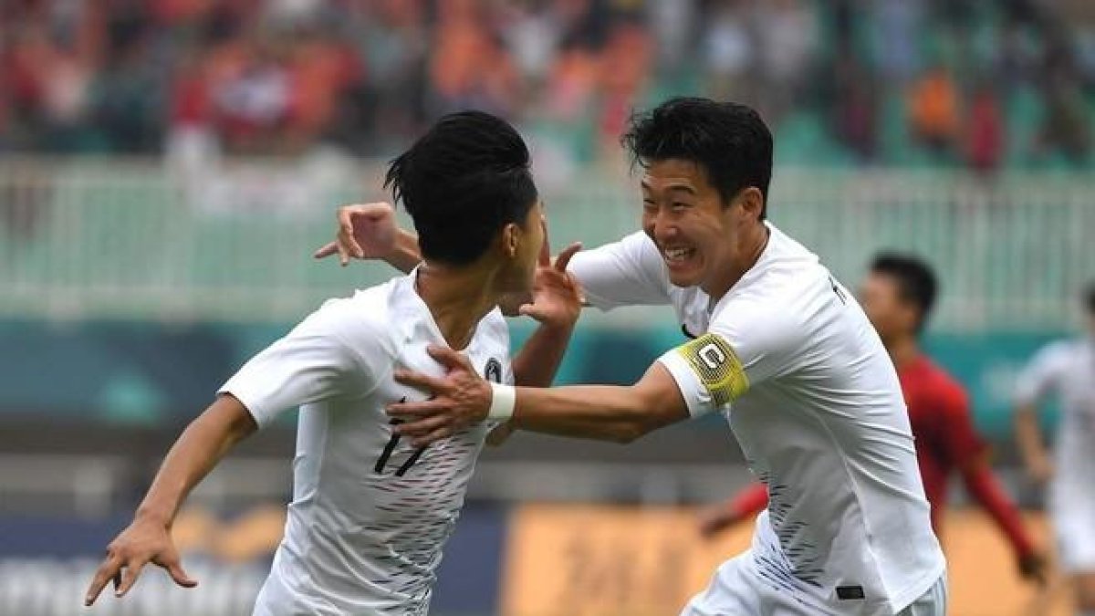 Heung-Min Son celebra en los Juegos Asiáticos.-STANDARD