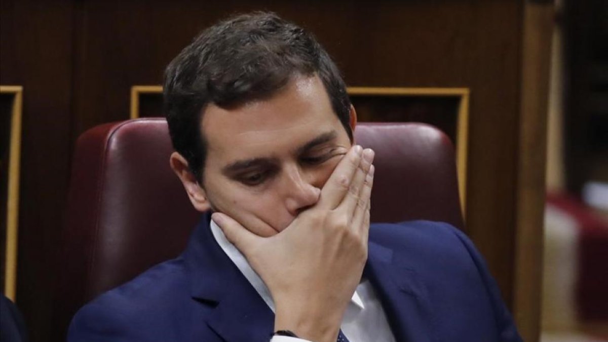 Albert Rivera, en el debate de investidura.-EFE / JUAN CARLOS HIDALGO