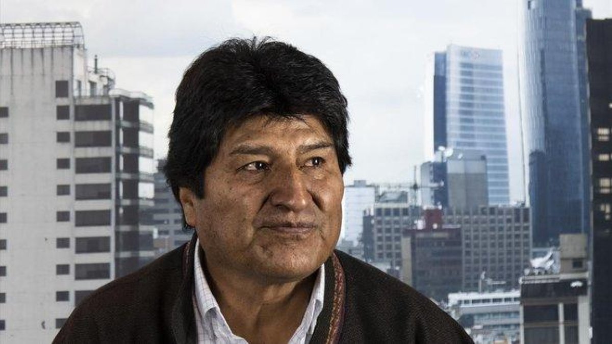 Evo Morales, durante la entrevista a El Periódico.-