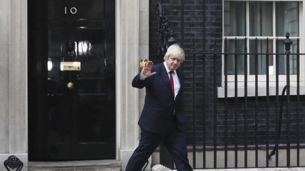 Boris Johnson tras ser nombrado ministro de Exteriores del Reino Unido.-