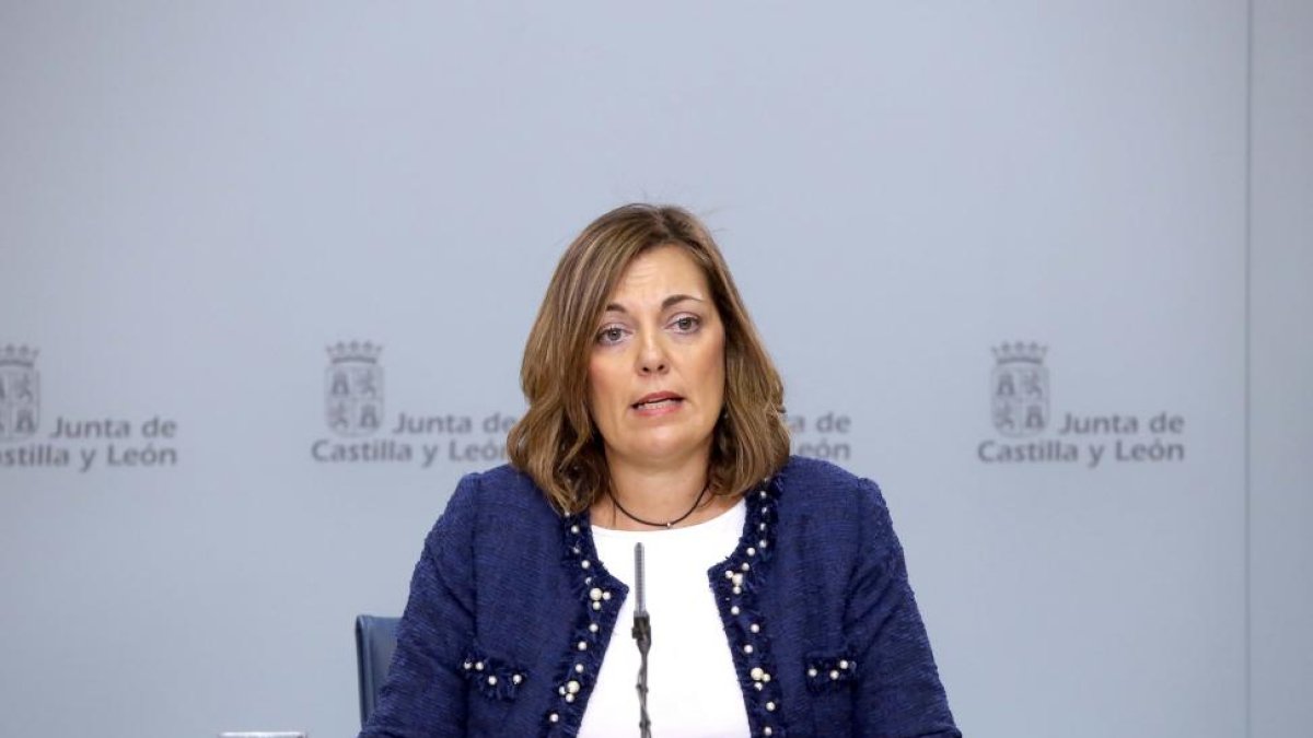 La consejera de Agricultura y Ganadería y portavoz de la Junta de Castilla y León, Milagros Marcos, comparece en rueda de prensa posterior al Consejo de Gobierno-Miriam Chacón / ICAL
