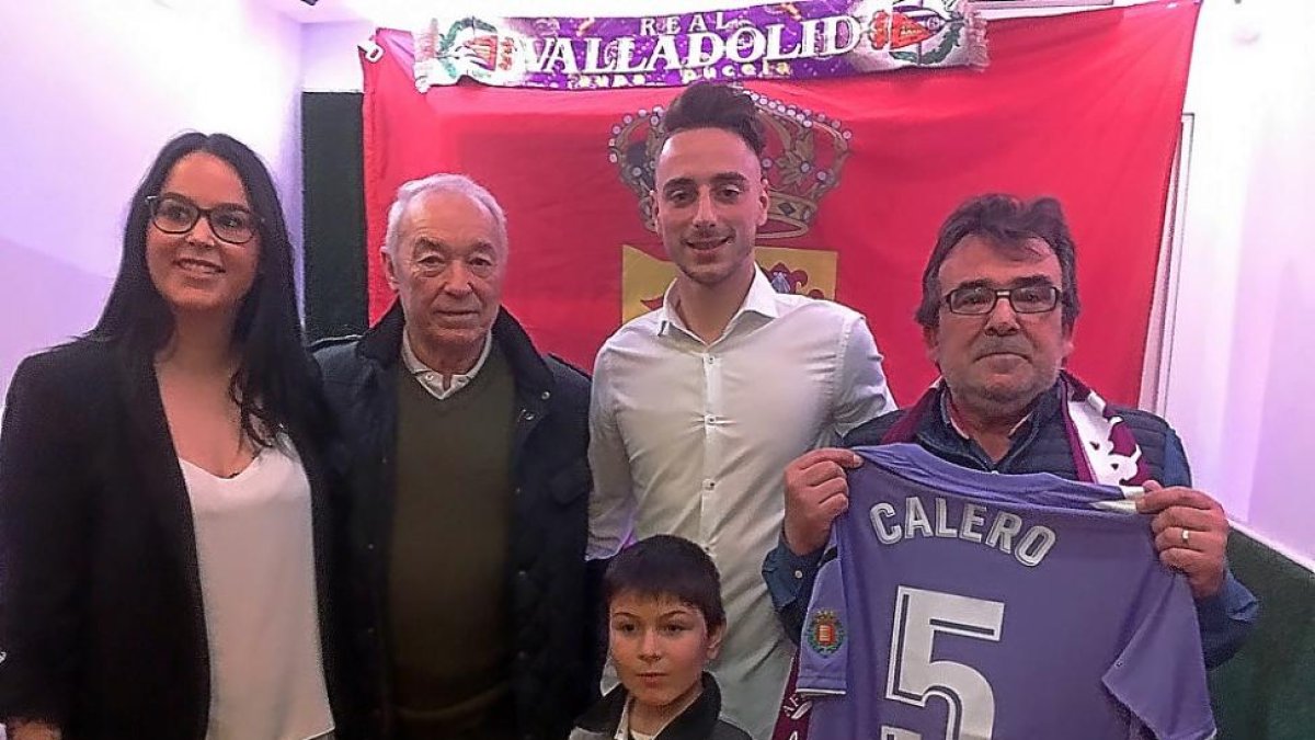 Calero durante la inauguración de su peña en Boecillo.-S.H.