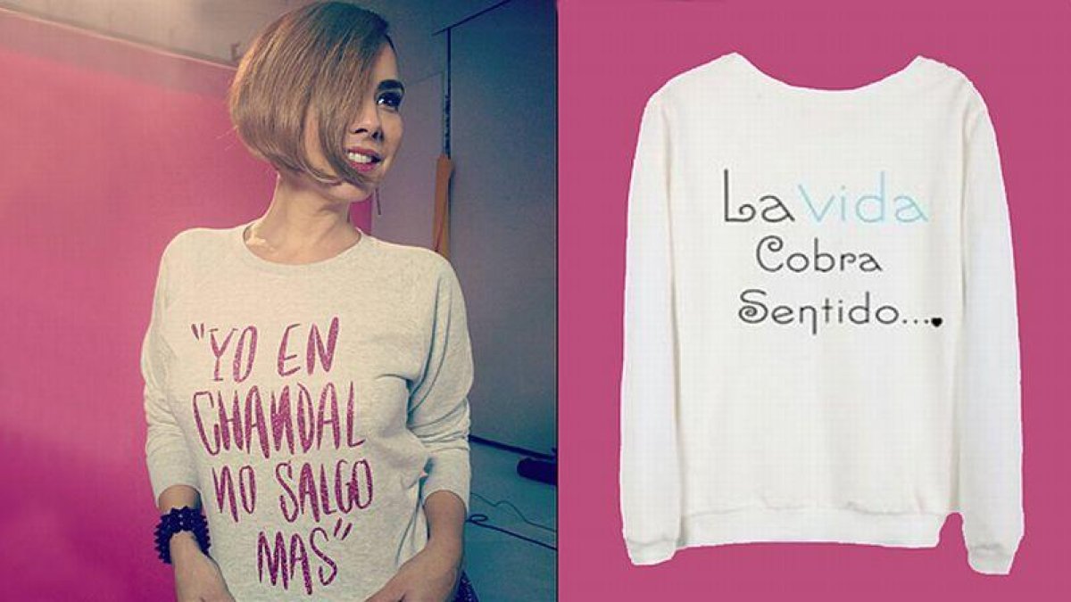 Chenoa saca a la venta una sudadera con la frase: 'La vida cobra sentido...'-EUROPA PRESS