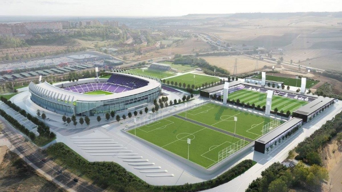 Maqueta del proyecto de la Ciudad Deportiva del Real Valladolid. / RVCF