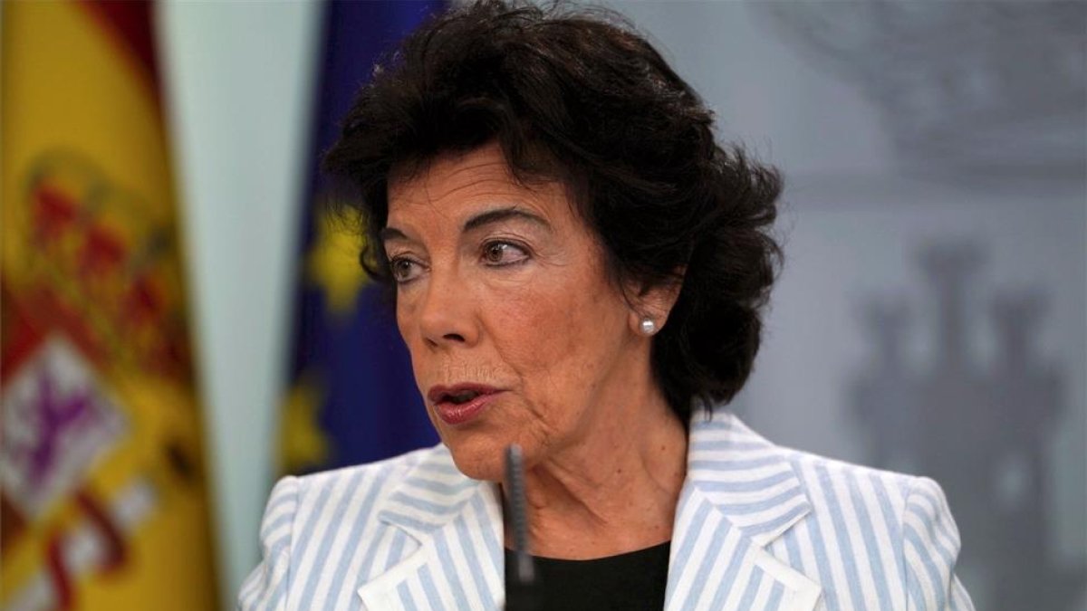 Celaá, en un consejo de Ministros-ZIPI (EFE)