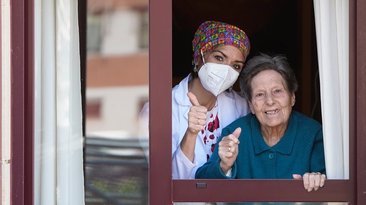 La residencia Santa Teresita de La Cistérniga no ha registrado ningún contagio.- J.M. LOSTAU