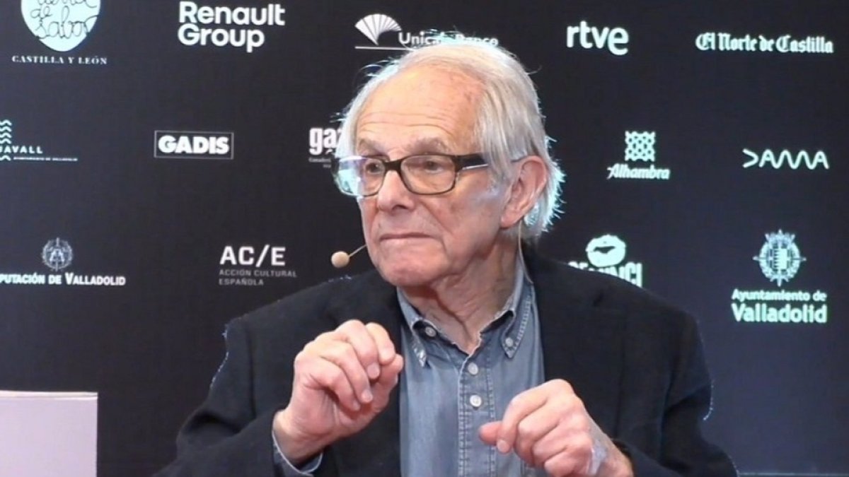 El veterano director británico Ken Loach durante la rueda de prensa celebrada este viernes tras la proyección de su última película, 'El viejo roble', en la 68 edición de la Seminci - SEMINCI