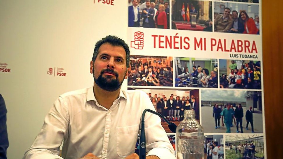 Luis Tudanca, en una imagen de archivo, durante un acto del partido.-ICAL