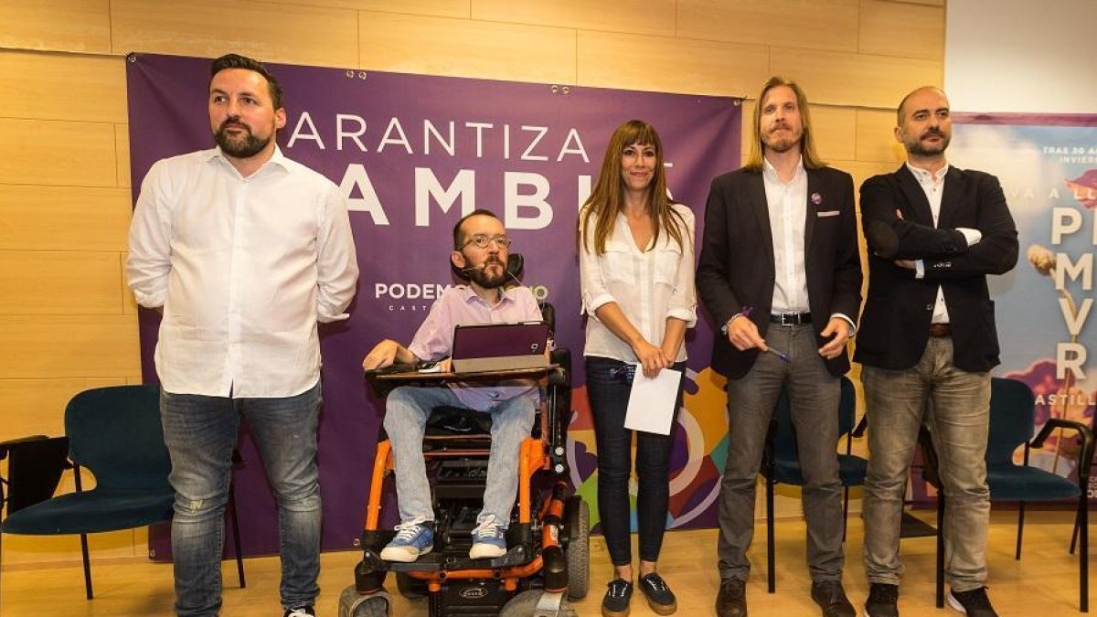 Miguel Holguín, Pablo Echenique, Verónica Mellado, Pablo Fernández e  Israel Álvarez-ICAL
