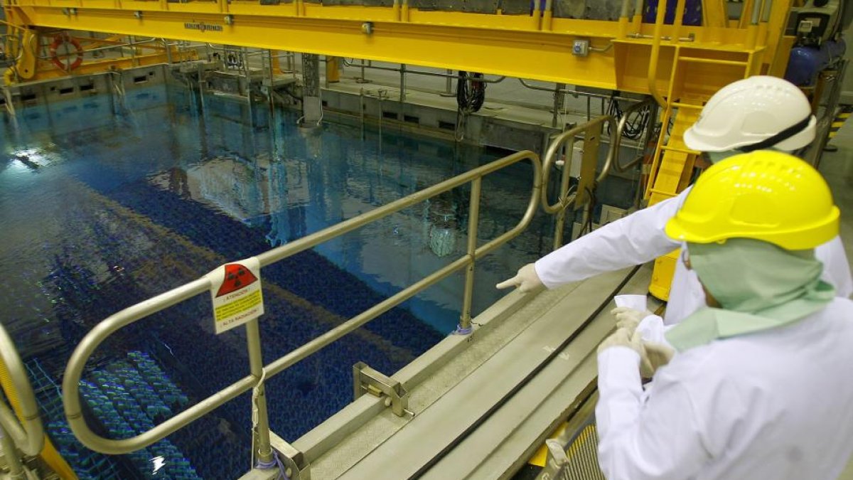 La central nuclear de Santa María de Garoña quedará libre en unos meses de residuos de media y baja actividad.-CCOO