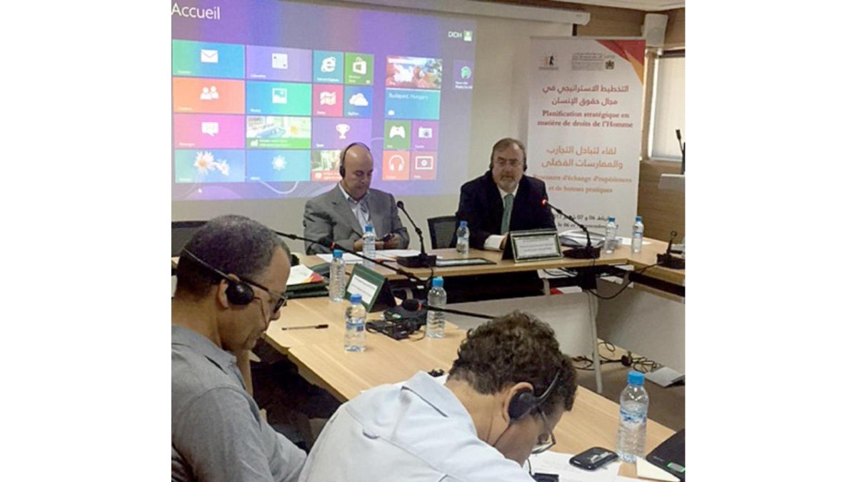 El consejero de Educación, Fernando Rey, participa en el Proyecto de la Unión Europea en relación con el refuerzo de las capacidades institucionales de la Delegación Interministerial de los Derechos Humanos en Marruecos (DIDH).-ICAL