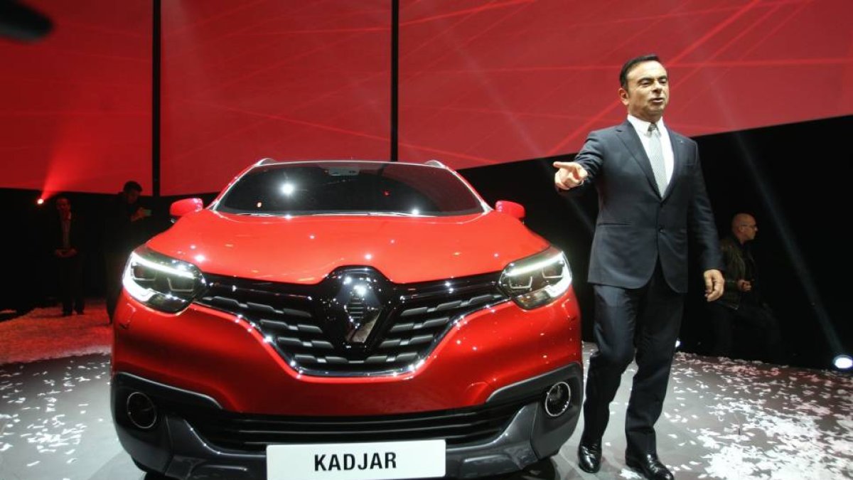 El presidente de Renault, Carlos Ghosn en Saint-Denis, en la puesta de largo del nuevo crossover Kadjar-Miriam Chacón / Ical