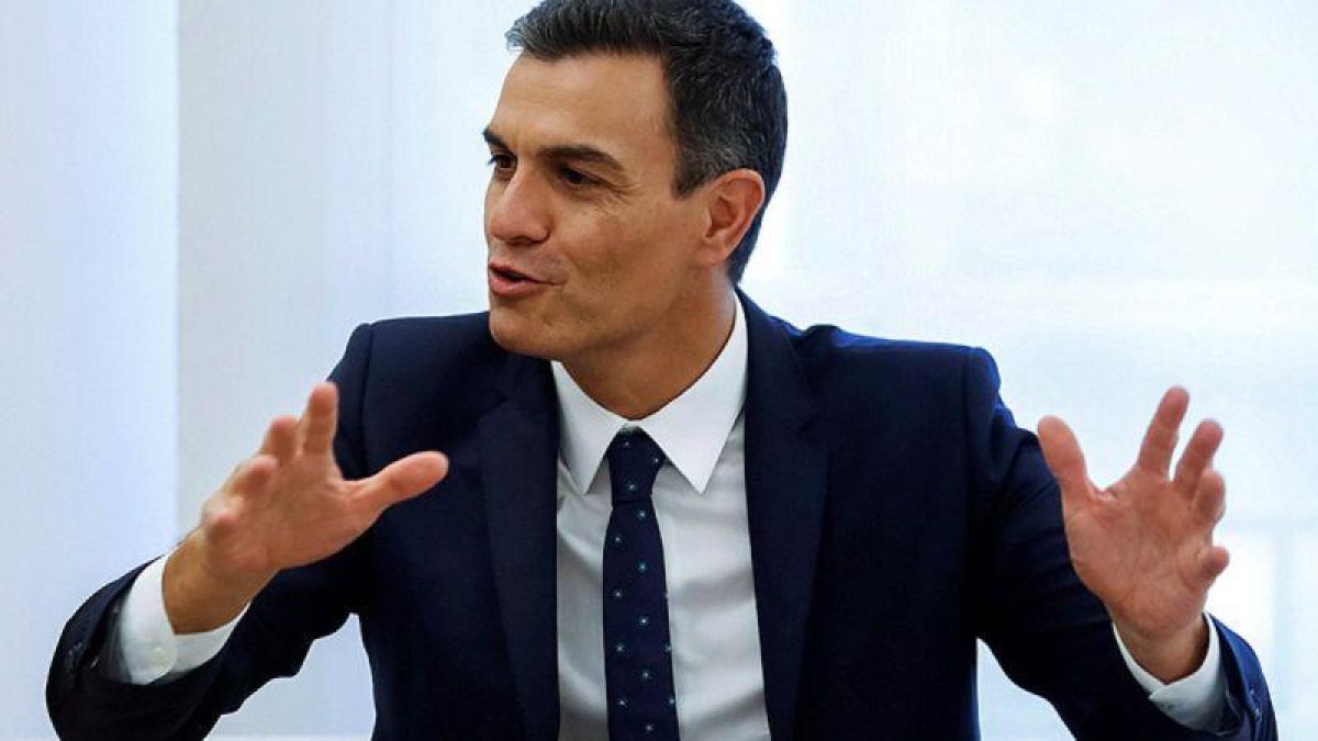 El presidente del Gobierno, Pedro Sánchez, en la Moncloa.-EFE / EMILIO NARANJO