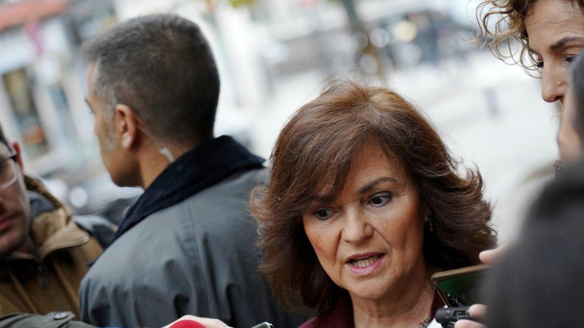 La vicepresidenta del Gobierno, Carmen Calvo-JOSÉ LUIS ROCA