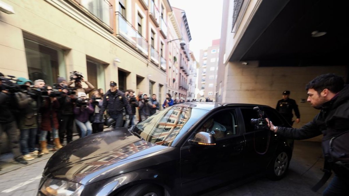 Salida los juzgados de Valladolid del sospechoso Óscar S. tras prestar declaración el pasado 15 de diciembre por el crimen de Esther López. -PHOTOGENIC