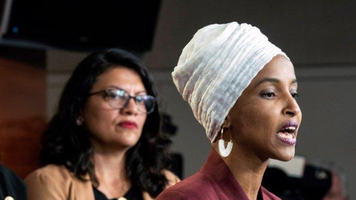 Las congresistas demócratas de los Estados Unidos, Ilhan Omar y Rashida Tlaib.-EFE