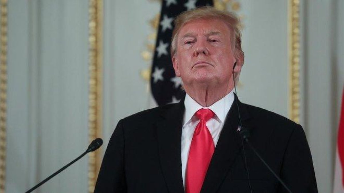 El presidente de EEUU, Donald Trump, durante su visita oficial en Tokio.-JONATHAN ERNST (REUTERS)