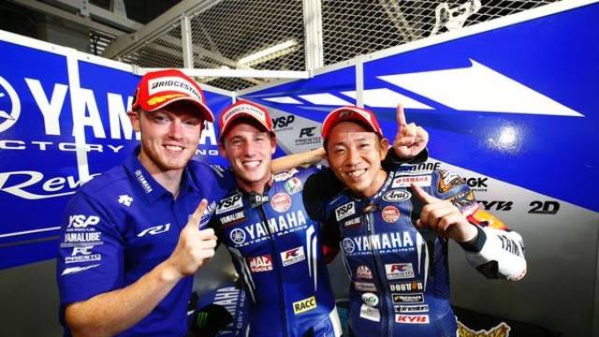 Smith, Espargaró y Nakasuga.-
