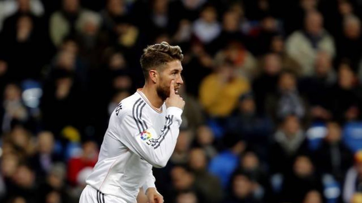 Sergio Ramos durante un partido de Liga en febrero del 2014.-Agustín Catalán